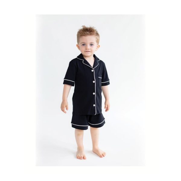 kids Black linen Shorts+Shirt (1 to 12 Years)