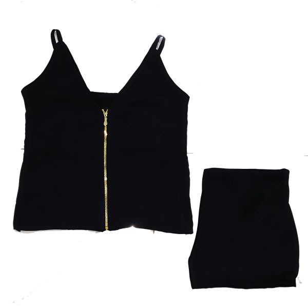 Cozy Black Linen Zipper Set - Image 2