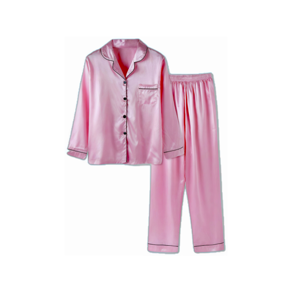Cozy Pink Silk Pajamas